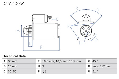 Motorino avviamento bosch - di,